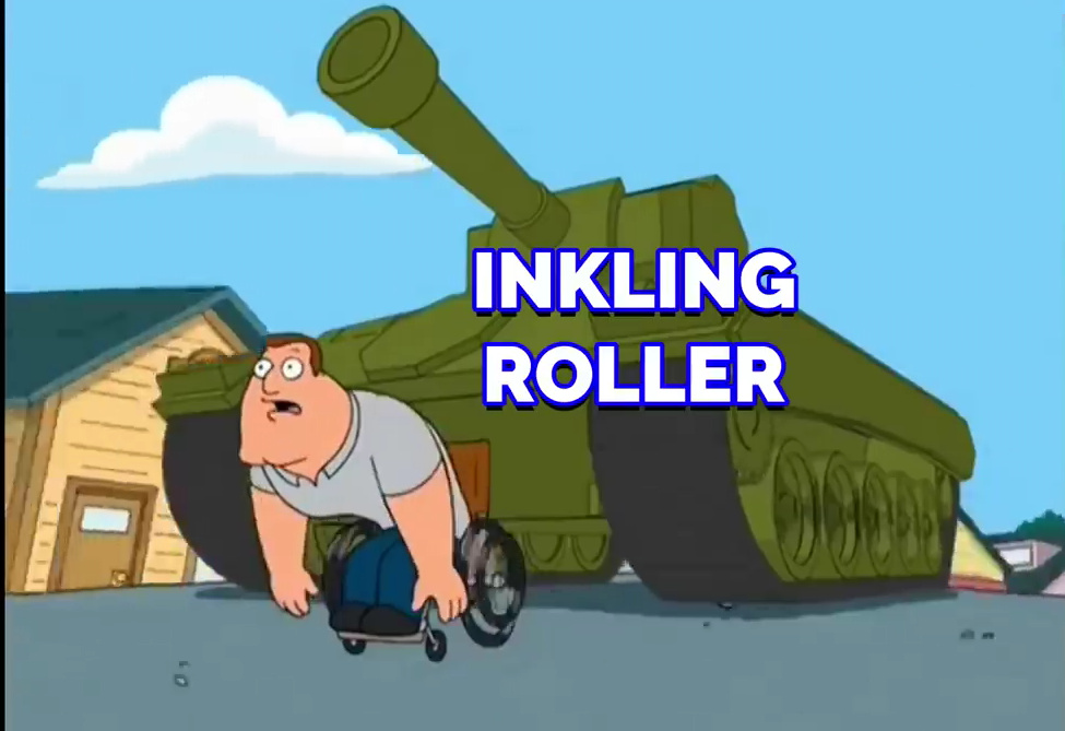 Inkling roller be like - meme