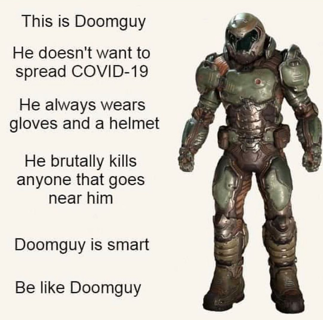 be like Doomguy - meme
