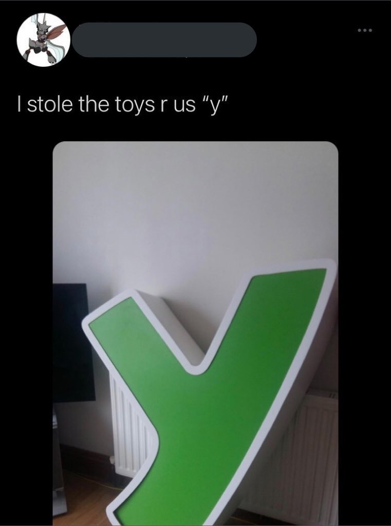 I stole the toys r us R - meme