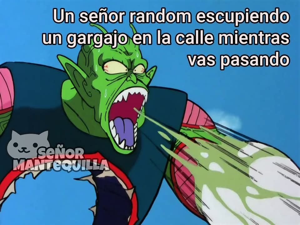 El tipico señor escupiendo en la calle - meme