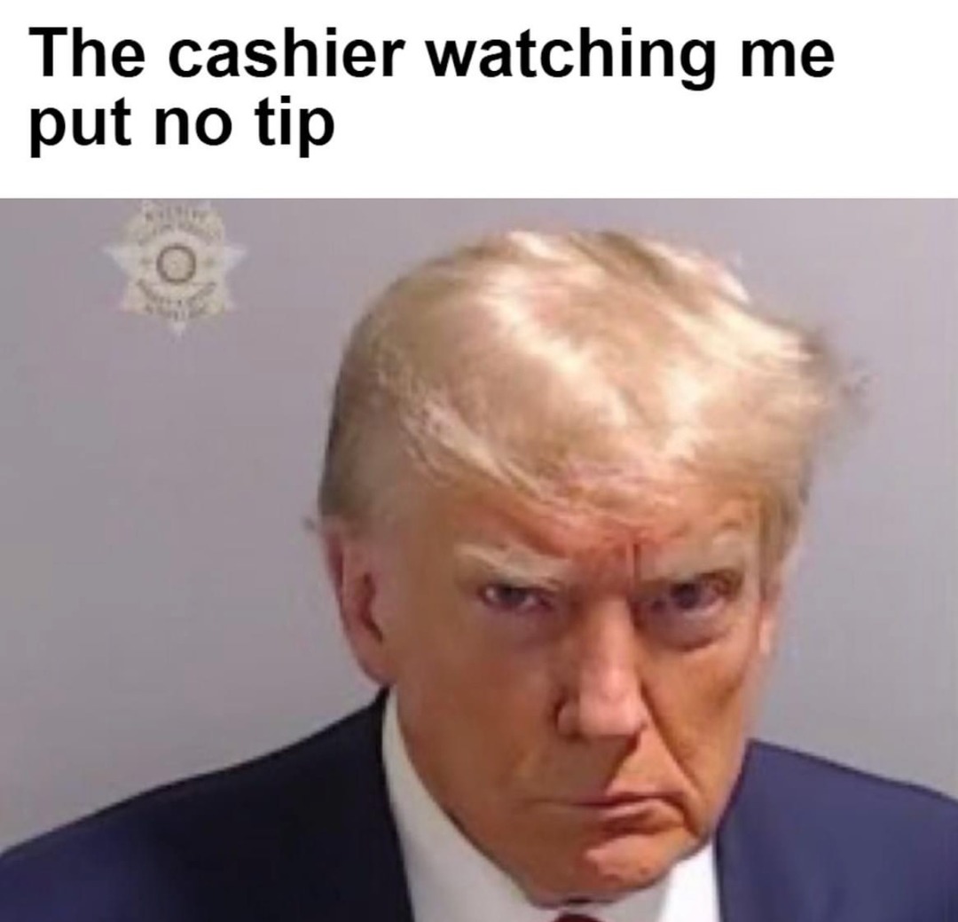 Cashiers be trippin - meme