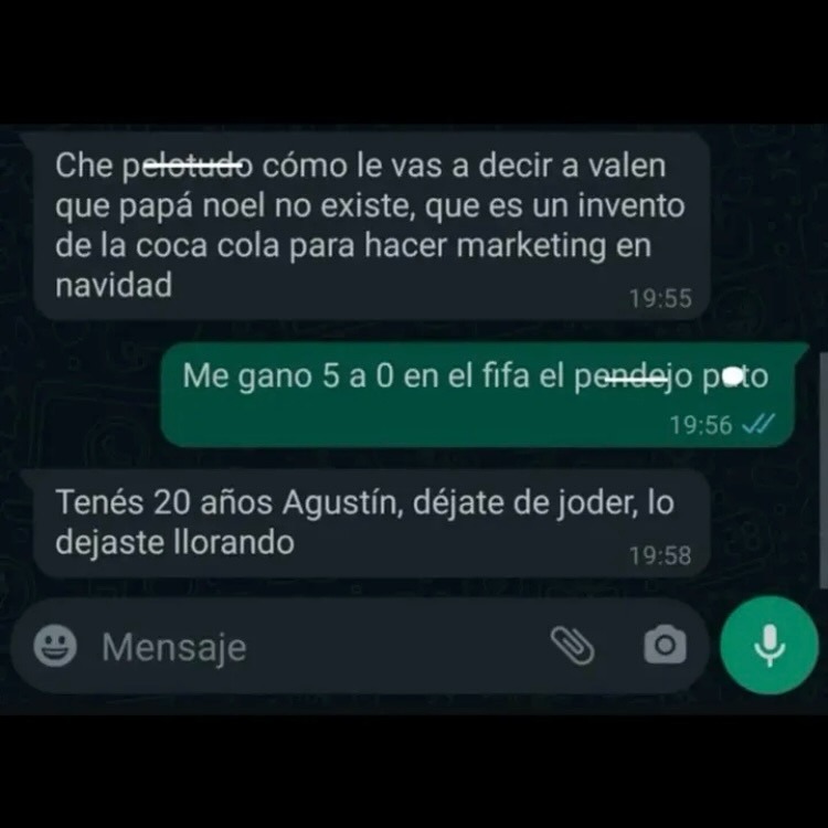Che Agustín le arruinaste la Navidad al nene por hacerte el filósofo - meme