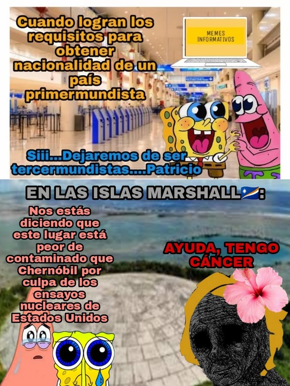 Las Islas Marshall en realidad - meme