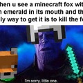 Minecraft fox meme