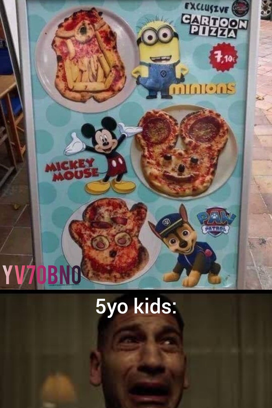 Exclusive cartoon pizza - meme