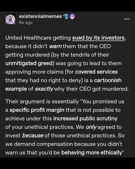 United Healthcare sued for… being less evil than expected - meme