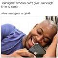 Teenagers don't sleep enough