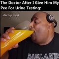 “O doutor dps de eu entregar meu exame de urina”