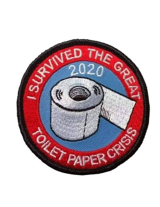 toilet paper crisis badge - meme