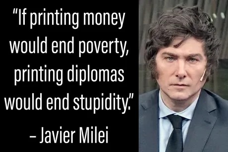 Javier Milei quotes - meme