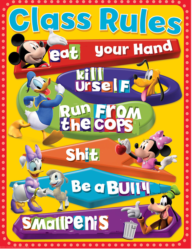 mickey mouse class rules - meme