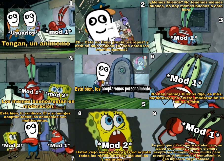 Moderadores acusando moderadores - meme