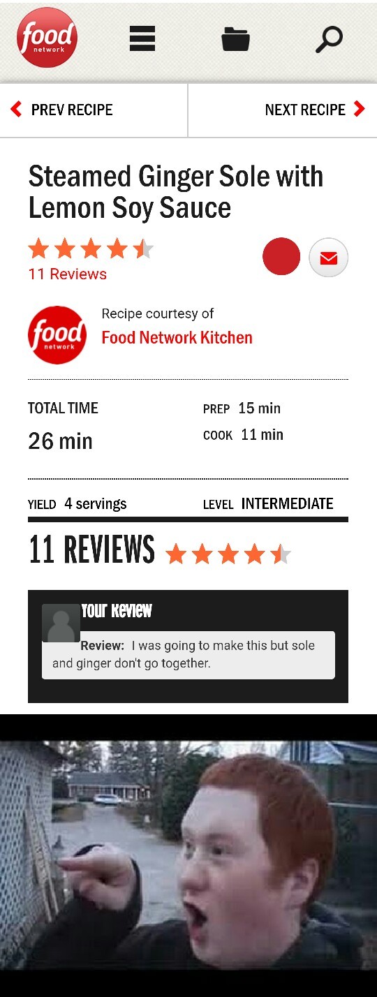 Reviewed a recipe. Won't pass food network moderation. - meme