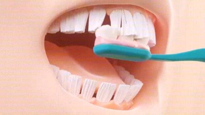 Teeth cleaning a brush - meme