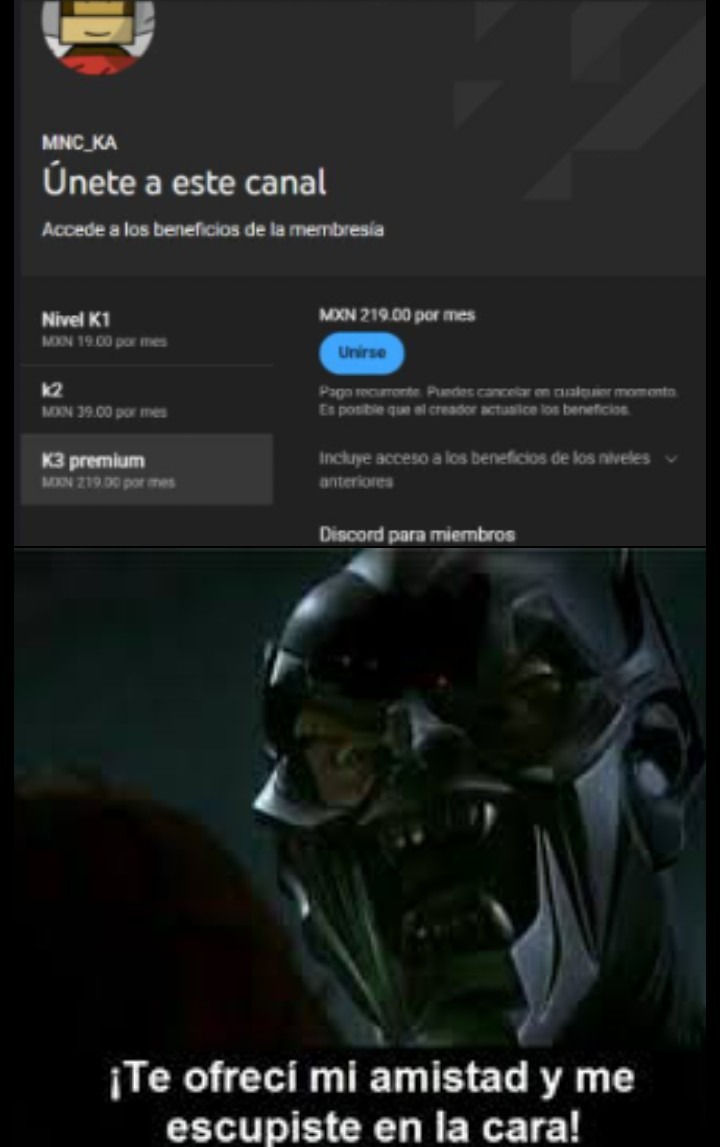 Alv como que 200 por mes, ya no le bastaba con la monetización - meme
