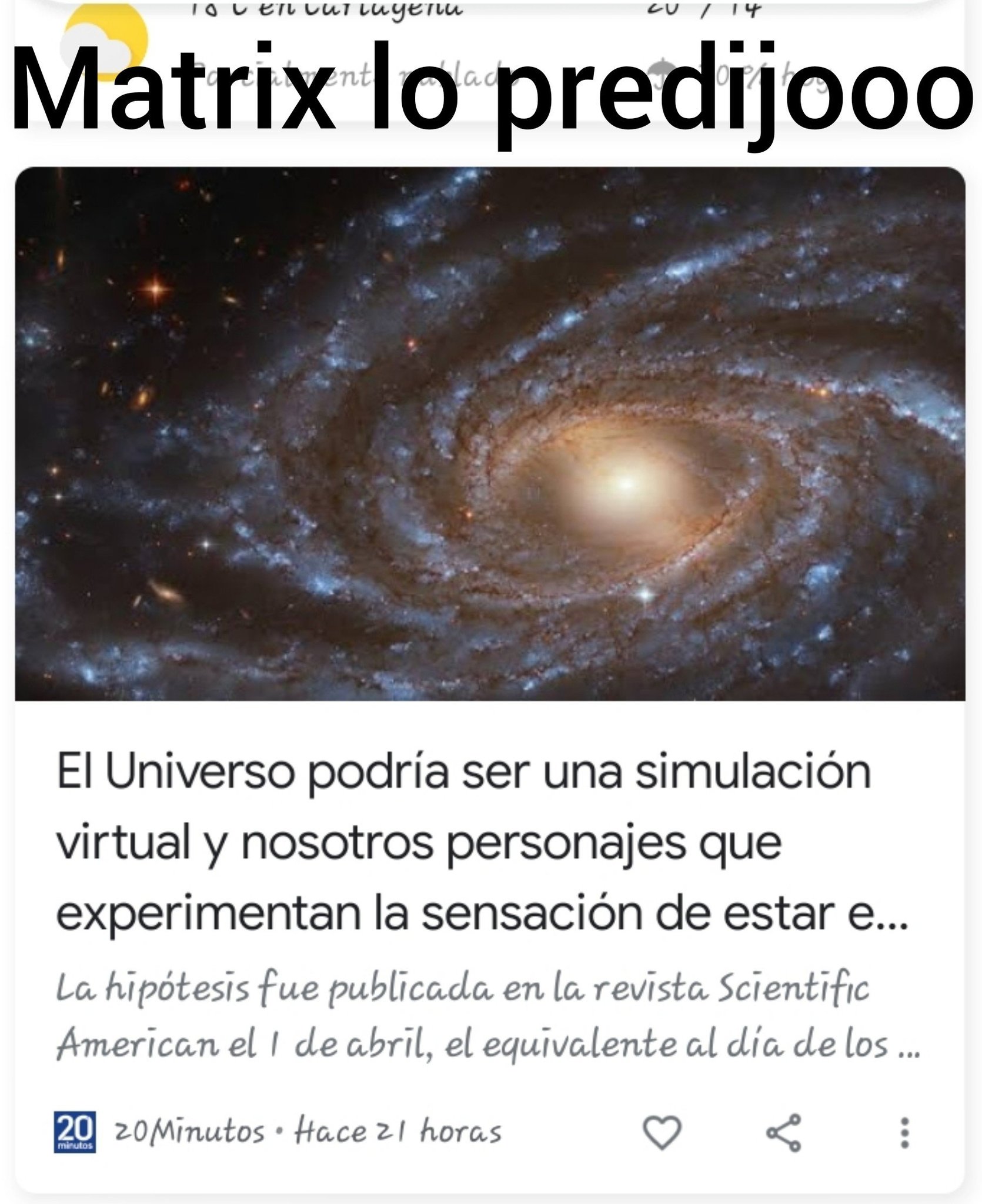 Matrix predijo este titulo - meme