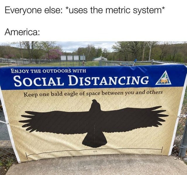metric system vs USA system - meme
