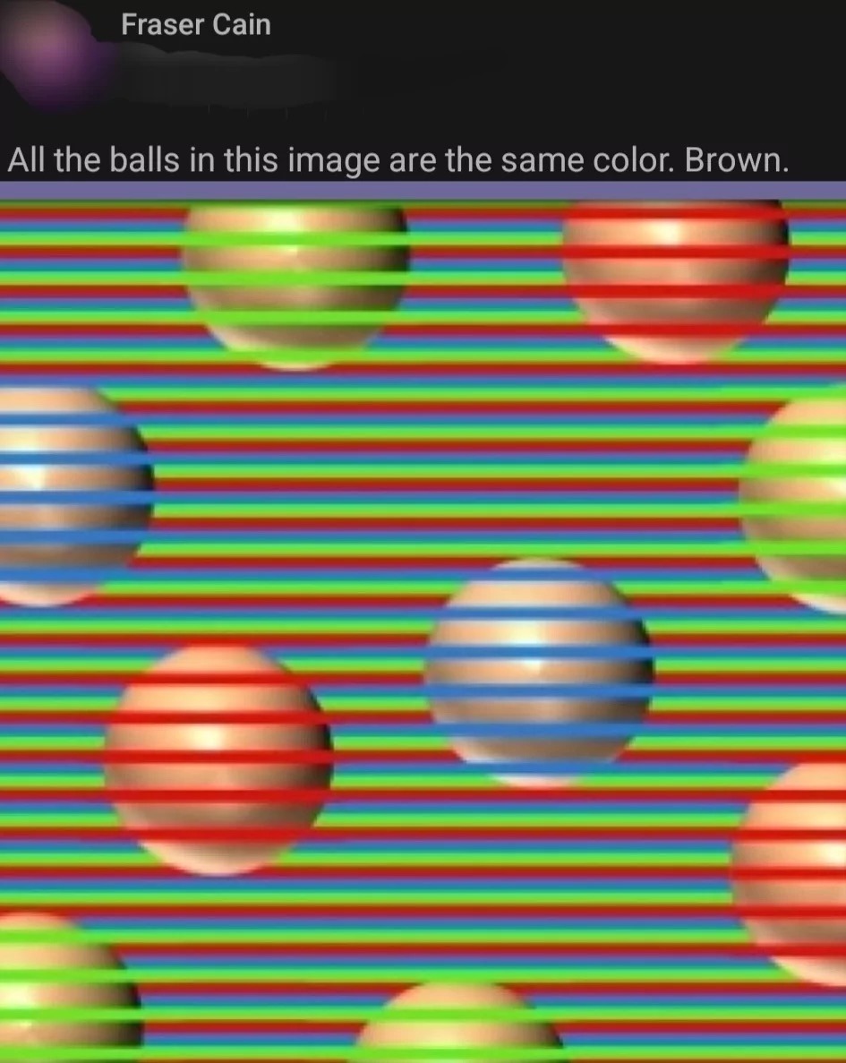 Todas las bolas son del mismo color - meme