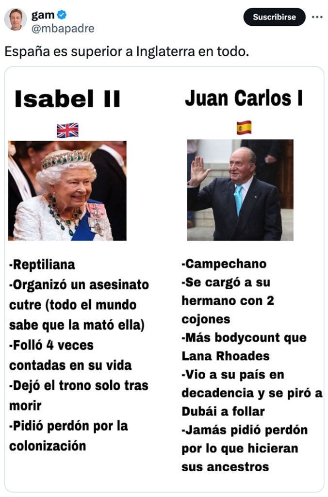 Juan Carlos I, el mejor rey de todos - meme