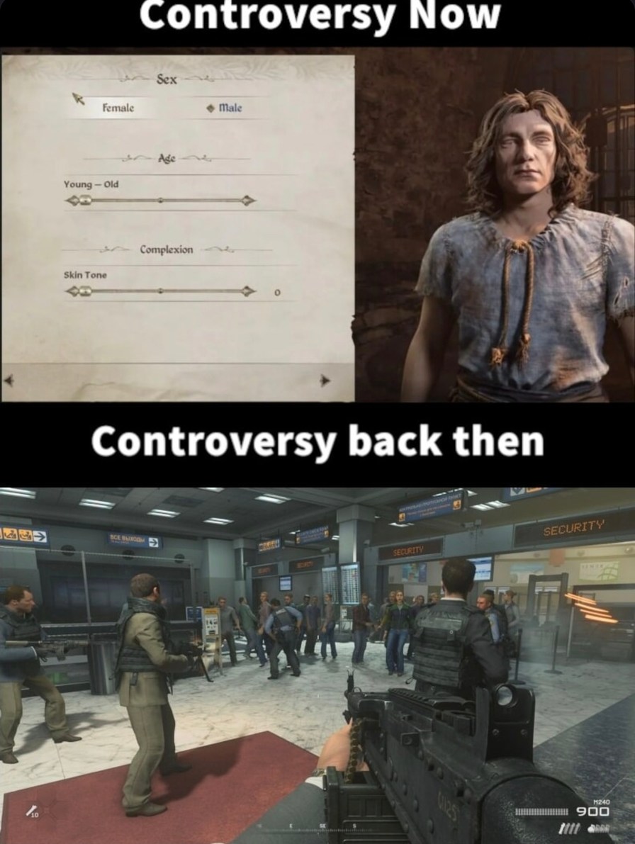 Controversy now vs controversy back then is wild - meme