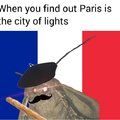 When you find out Paris is the city of lights