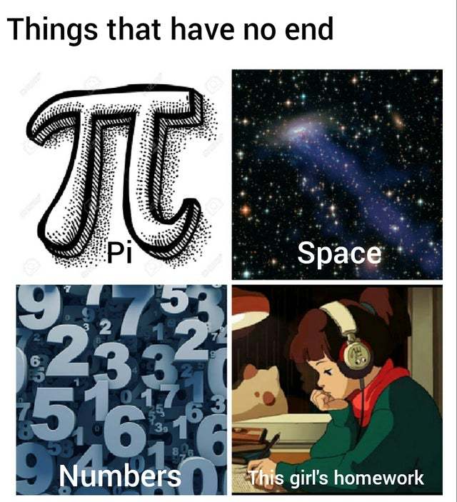 Things that have no end - meme