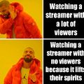 I find that a lot of bigger streamers are bland. They sacrifice their personality to make up for the volume of their viewership.