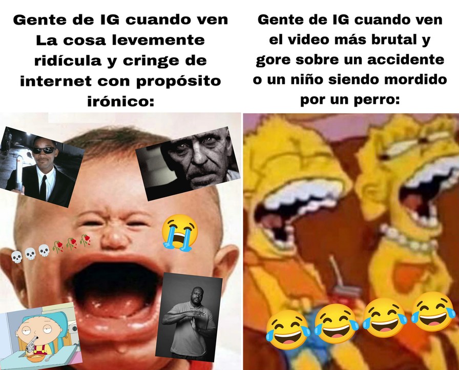 Se escandalizan por lo ridículo pero se cagan de risa con lo inhumano  - meme