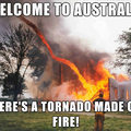 In Australia fire tornado