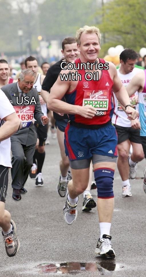 countries with oil USA REEEEEEEE - meme