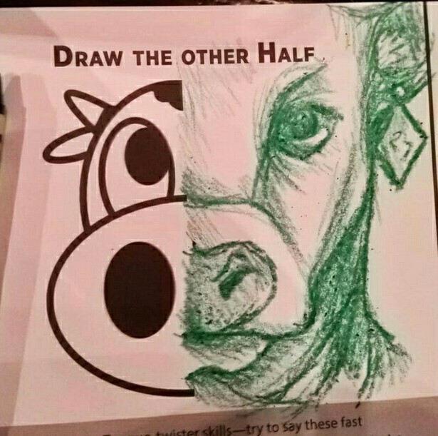 Draw the other half - meme