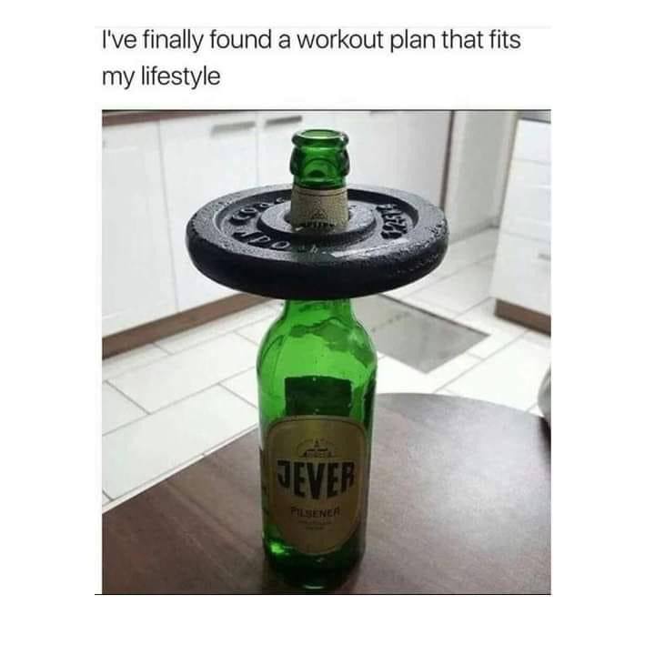 Beer workout - meme