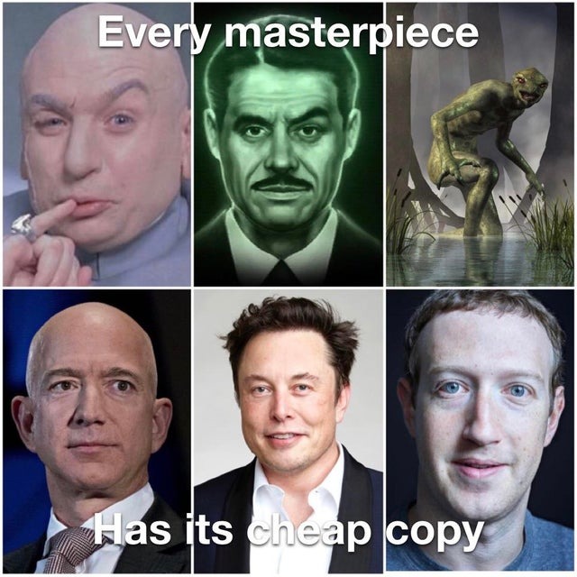 Every masterpiece has its cheap copy - meme