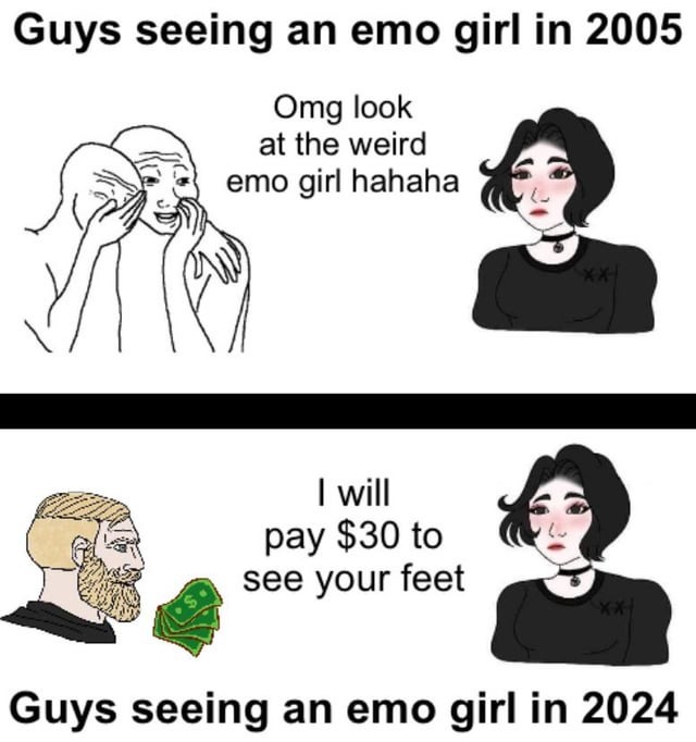 Emo girl in 2024 - meme
