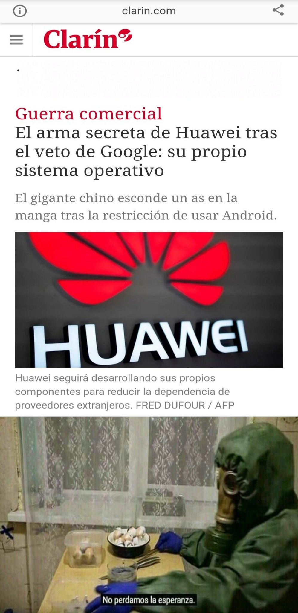 Aun no vendan sus Huawei - meme