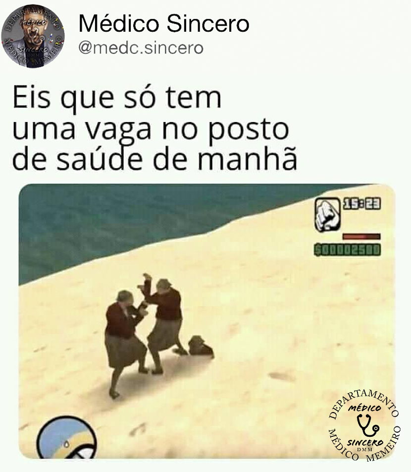 Só uma vaga - meme médico