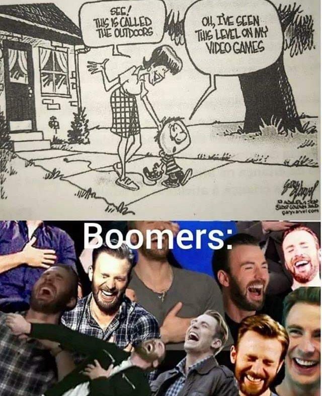 Haha boomer dumb - meme