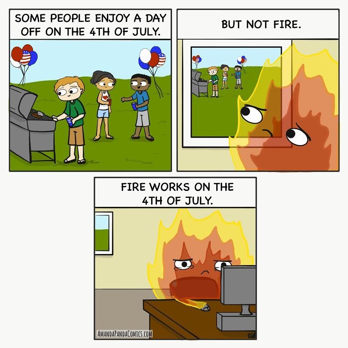 Fire on the 4th of july - meme
