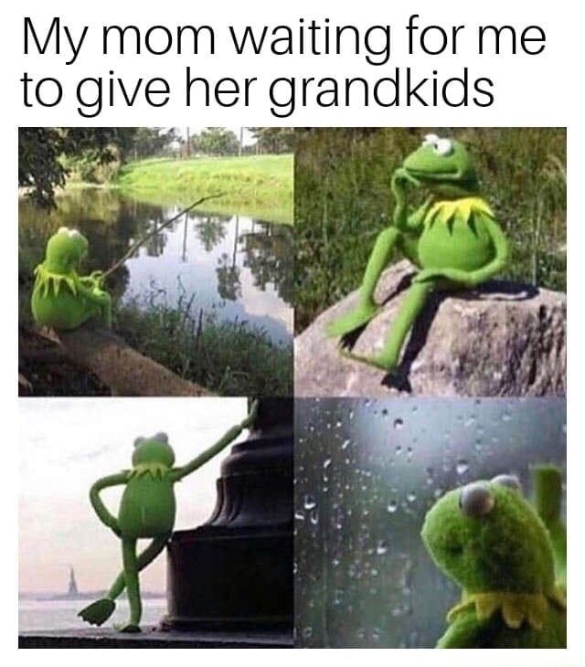 mom waiting for grandkids - meme