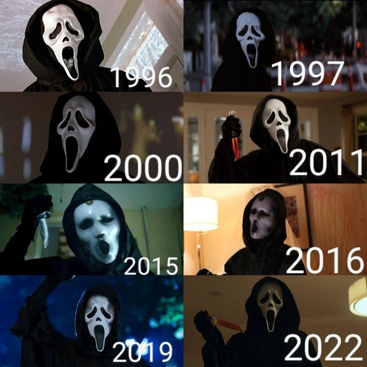 all ghostfaces in scream movies meme
