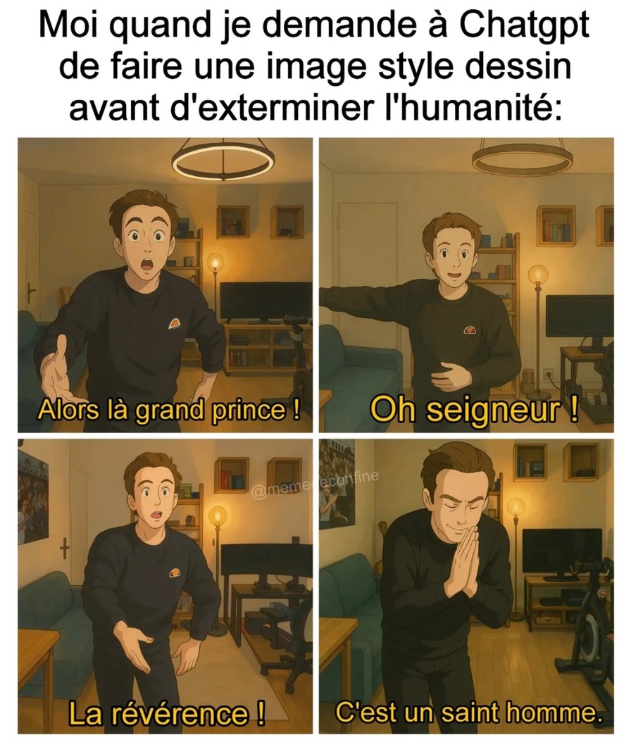 Quand tu demandes à ChatGPT une image avant l'apocalypse - meme