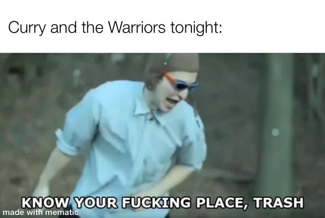 Curry and the Warriors after the win in game 6 of the nba finals - meme