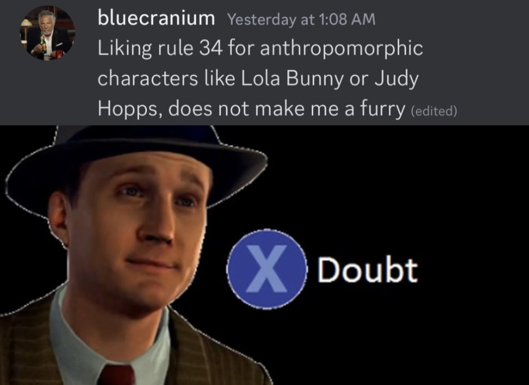 bluecranium is a furry! gross furries are wierd - meme