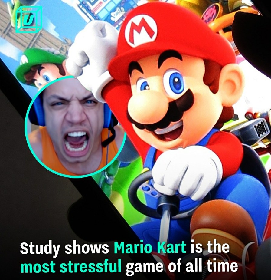 Study shows Mario Kart is the most stressful game of all time. - meme