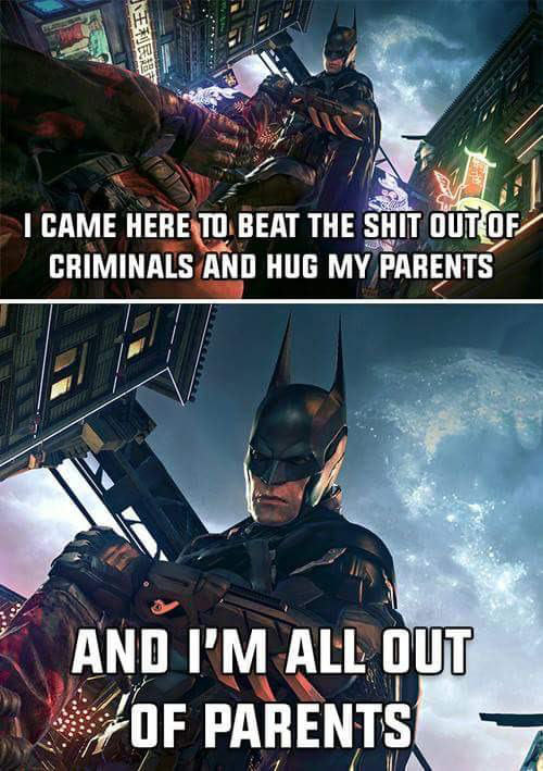 Isn't it funny how the superheroes with no family are the rich one's - meme