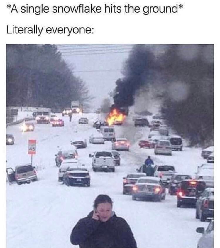 Winter is like - meme