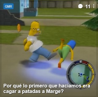 El Titulo se fue a jugar Los Simpsons hit and run - meme