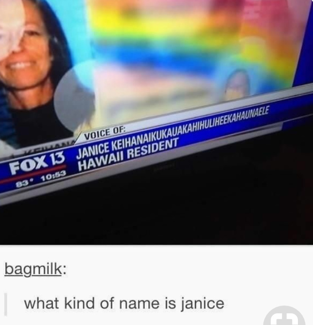 Janice - that's so exotic - meme