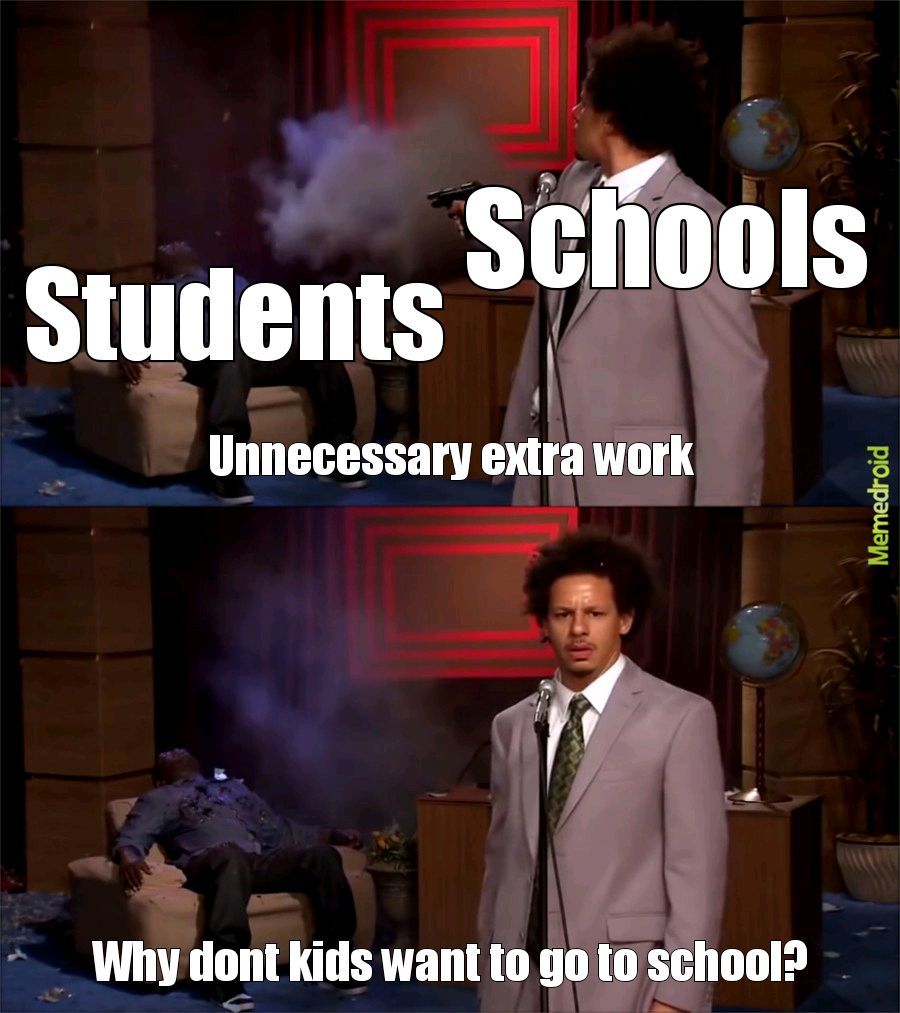 School is gay - meme