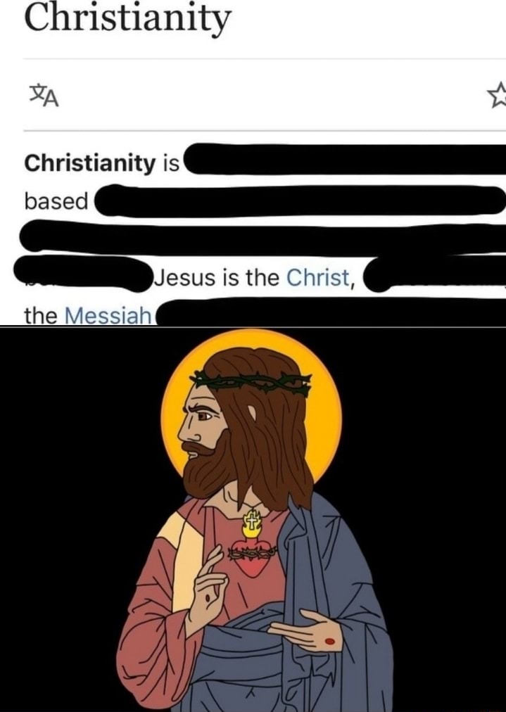 Christianity is based - meme